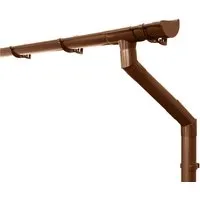 INEFA Dachrinnen Set NW125, 4m halbrund Braun - Dachrinnen Set aus hochwertigem PVC-U für eine optimale Dachentwässerung bis 80 m², inklusive aller notwendigen Einzelteile und einfacher Montage.