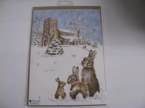 Wrendale Design Adventskalender Silent Night Häschen im Schnee