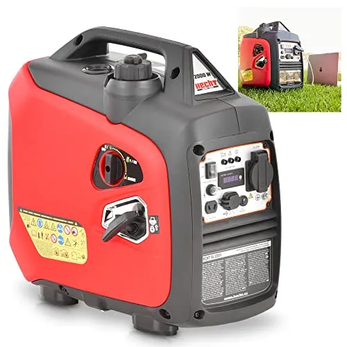 HECHT Inverter 2000 Watt Stromerzeuger – Leise & Mobil für empfindliche Geräte