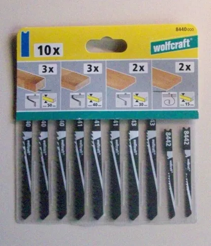 Wolfcraft Stichsägeblätter-Set 10-tlg. U-Schaft 8440000