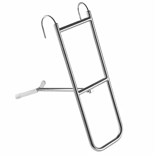 Yacht Steel Edelstahl Bugleiter mit versenkbaren Einhängebügeln, 3 Stufen, 1080mm, 250mm AISI316/A4
