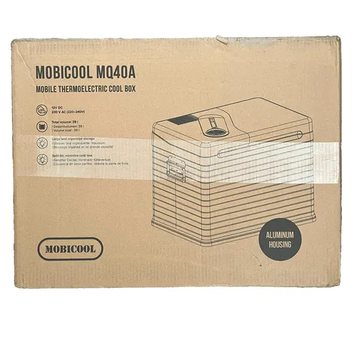 Mobicool MQ40A elektrische Kühlbox 39L Aluminium für Auto Camper LKW Boot