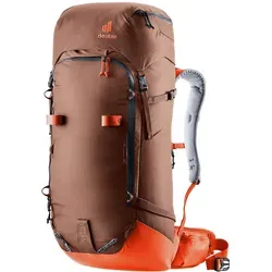 Deuter Freescape Pro 40+ umbra-papaya (6902) - Hochwertiger Rucksack für Trekking und Skitouren, 100% recyceltes Material, wasserabweisend, mit innovativer Rückenöffnung für schnellen Zugriff und vielseitigen Befestigungsmöglichkeiten.