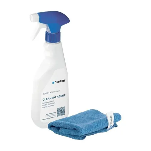 Geberit AquaClean Reinigungsset 242547001 Reinigungsmittel 500 ml und Tuch,