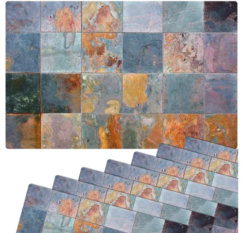 matches21 HOME & HOBBY Platzset Abwaschbare Tischsets 8er Set moderne Vintage Kacheln, (8-St), Platzsets als Tisch-Untersetzer und Tisch-Deko für Esstisch Teller