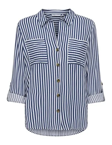 Onlyasmin Shirt L/S WVN Noos - Stilvolles Damen T-Shirt - T-Shirts für Damen, aus weichem Material für hohen Tragekomfort und einen modernen Look.