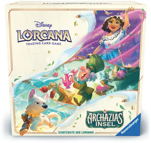 Disney Lorcana Trading Card Game: Archazias Insel - Illumineers Trove (Englisch) - Gesellschaftsspiel mit exklusiven Inhalten und hochwertiger Aufbewahrungsbox im Disney Lorcana Design, ideal für Sammler und Einsteiger.