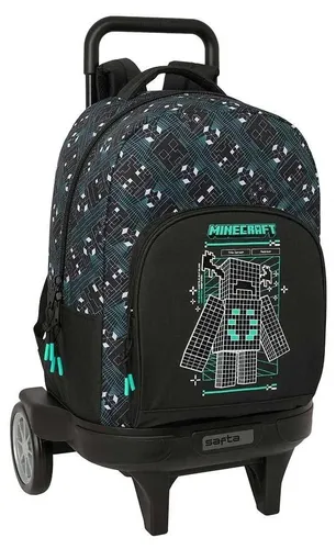 MINECRAFT SCREEN Großer Rucksack mit Rädern – Ideal für Kinder