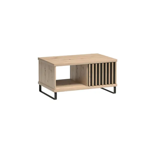 CAYA C-8 Couchtisch mit Soft-Close Schublade - Eleganter Couchtisch im Loft-Stil mit 1 geräuschloser Schublade und 2 Ablagen. Robuste Konstruktion aus MDF und Laminat für hohe Langlebigkeit. Ideal für Wohnzimmer und Lounge.