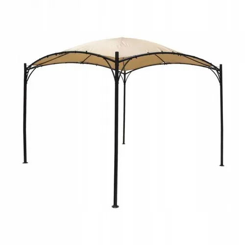 Garten Pergola Pavillon Terrassendach mit Stoffdach - Rinia - beige, 3x3m