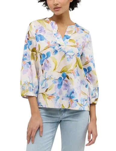 ETERNA Damen Blusen Tunika Loose FIT 3/4 blau - Damenblusen mit stylischem Loose FIT und trendigen Ballonärmeln, perfekt für lässige Looks und komfortable Trageeigenschaften.