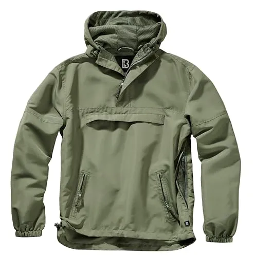 Brandit Summer Windbreaker in Olive, Größe: 3XL - Funktionsjacke, wind- und wasserabweisend mit Mesh Innenfutter und praktischen Reißverschlusstaschen - ideal für aktive Freizeitgestaltungen.