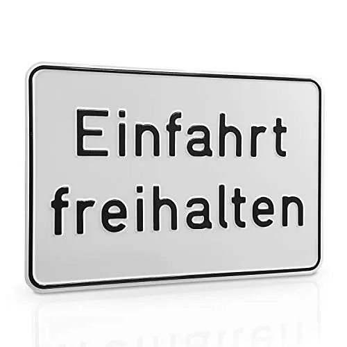 Betriebsausstattung24 Hinweisschild „Einfahrt freihalten“ - Aluminium - 30,0 x 25,0 cm - Schilder zur Grundbesitzkennzeichnung - Aluminium - 30,0 x 25,0 cm