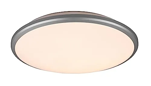 Reality Leuchten LED Deckenleuchte Limbus R67021187 - Moderne Deckenleuchte in titanfarbigem Kunststoff mit 20,5 Watt LED, Switch Dimmer für individuelle Helligkeit in 3 Stufen - ideal für jede Raumgestaltung.