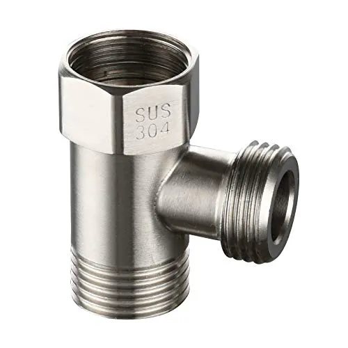 CIENCIA 3-Wege Ventil Umschaltventil für die Dusche 1/2 zoll T-Stück Ventil Edelstahl T-Adapter Duschkopf, SBA020A