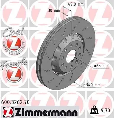 Zimmermann Bremsscheibe FORMULA Z 600.3262.70