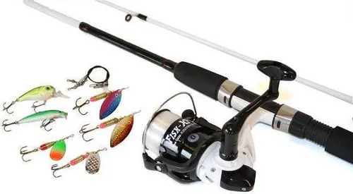 FISH-XPRO Spin Pro - 2.10m - Spinset - Angelset für Raubfischangeln, inklusive kraftvoller Rute und präziser Baitcasting-Rolle für Linkshänder, ideal für Anfänger und erfahrene Angler.
