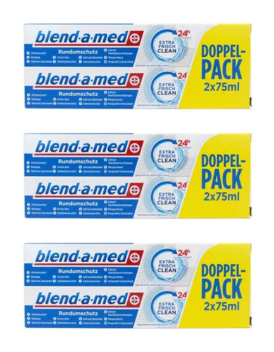 11X BLEND-A-MED EXTRA FRISCH CLEAN DOPPELPACK 2X 75 ML von Blend-a-med