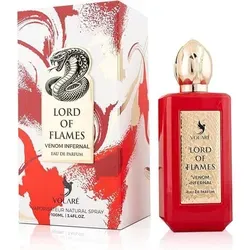Volare Lord of Flames Venom Infernal Eau de Parfum - Eau de Parfum für Unisex – 100 ml, verführerischer Duft mit köstlicher Frucht- und Ledernote, ideal für unvergessliche Momente und Selbstvertrauen.