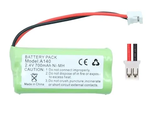 EFASO 2,4V NIMH Akku 700mAh kompatibel mit Siemens Gigaset A12, A14, A16, A24, A26, A345, AL14, AL14H, AS15 wiederaufladbar