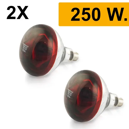 Stk Rotlichtlampe Wärmelampe 250W E27 Hartglas 240 Volt Hundewelpen Küken 2