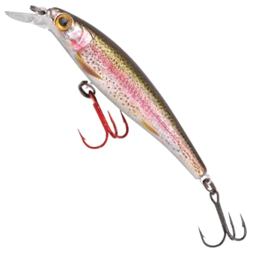 Spro Hardbait für Barsche & Forellen 6,8cm 6,5g Ikiru Silent Jerk, Farbe:Rainbow Trout