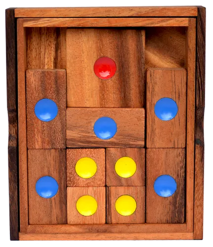 Khun Pan Escape large Knobelholz Schiebespiel Knobelspiel Ausparken Holzpuzzle