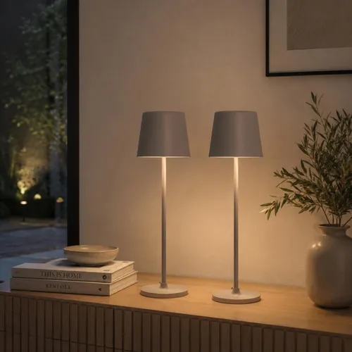 Lightbox 2er-Set LED Tischlampen für Innen & Außen