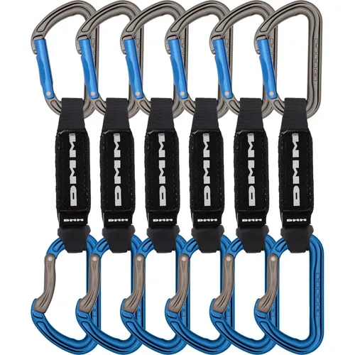DMM Shadow Quickdraw Titanium/Blue 12 cm 6 Pack von DMM
