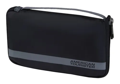 American Tourister Foldable Luggage Cover M - Schwarz/Grau - Stylische Schutzhülle für Koffergröße M, schützt vor Abnutzung und lässt sich platzsparend verstauen. Ideal für Reisen mit American Tourister Trolleys.