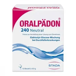 Oralpädon 240 Neutral Elektrolytepulver - Arzneimittel zur schnellen Elektrolyt- und Flüssigkeitszufuhr bei Durchfall. Ideal für Kinder und Erwachsene, gleicht Wasser- und Elektrolytverluste optimal aus und verbessert das Allgemeinbefinden.
