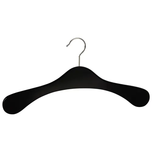 Garderobenbügel Kleiderbügel Premium 1112 schwarz vernickelter Haken 41 cm breit