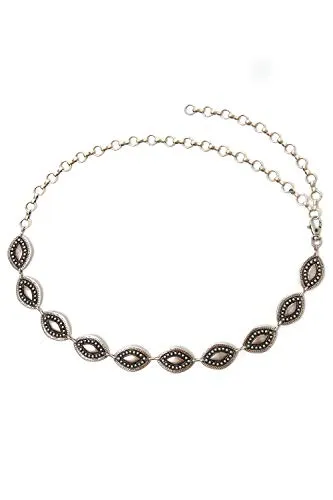 Kettengürtel Enrica mit Rauten-Design in silber von collezione alessandro