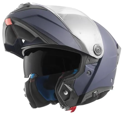 Bogotto Motorradhelm FF404 Solid Klapphelm mit Sonnenvisier - Motorradhelm mit optimaler Passform in zwei Größen, integriertes Sonnenvisier und hohe Sicherheit dank HIRP-Schale und ECE 22.06 Zertifizierung.