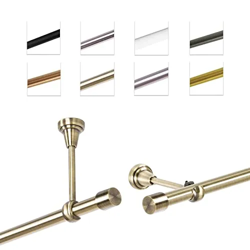 MDEKOR Gardinenstange 160 cm einläufig in gold von MDEKOR