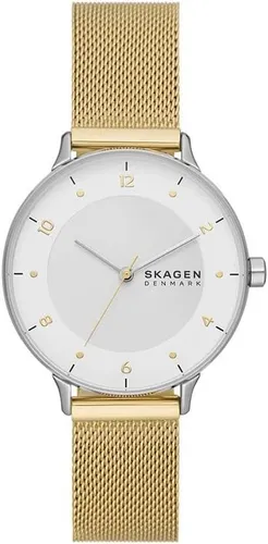 Skagen Riis Dreizeigeruhr für Frauen - Elegante Armbanduhr mit 36-mm-Gehäuse, wasserdicht (IP67) und stilvollem Edelstahlarmband - perfekt für jeden Anlass.