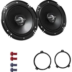 JVC CS-J620X Auto Lautsprecher 16,5 cm mit Einbauset passend für BMW 3er Coupe (E46) 1996-2006 Türen vorne / hinten 600 W 165mm 2 Wege Koax