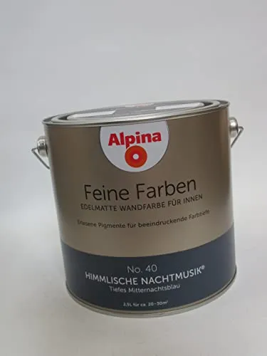 Alpina Feine Farben No. 40 Himmlische Nachtmusik® – edelmatte Innenfarbe - Farben für einzigartige Raumstimmungen mit beeindruckender Farbtiefe und edelmattem Finish – ideal für ein elegantes Zuhause.