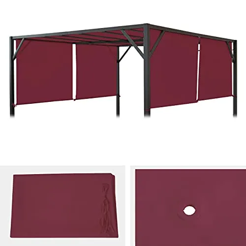 Ersatzbezug für Dach Pergola Pavillon Baia 4x4m in rot von Mendler