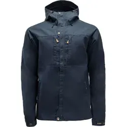 Fjällräven Skogsö Jacket Dark Navy für Herren (L) - Funktionsjacke mit regulierbarer Kapuze, ideal für Outdoor-Aktivitäten. Atmungsaktives G-1000 Material schützt vor Wind und leichten Schauern, perfekt für Wanderungen und den Arbeitsweg.