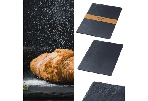 CEPEWA Servierplatte Schieferplatte 45x30cm 2er Set Tischuntersetzer