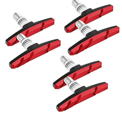 Fahrrad Bremsbeläge für Shimano Bremsschuhe 3 Paar Bremsklötze V Brake 70mm Rot