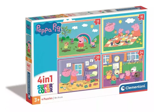 Clementoni 21516 Supercolor 4 In 1-Peppa Pig-Puzzle von Clementoni