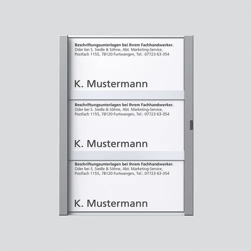 Siedle 029792 Namensschild, silber-metallic von Siedle