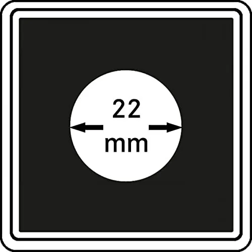 Lindner 2240022 Münzkapseln CARRÉE 22 mm, 4er Pack