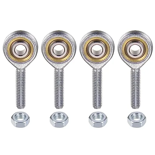 sourcing map 4Stk SA6TK POSA6 M6 Stecker Stab Endlager M6x1 Rechtshänder Gewinde Selbstschmierend Gelenk Stab Enden Inklusive Kontermutter