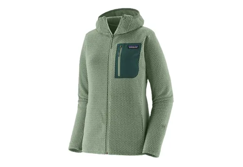 Patagonia Women's R1 Air Full-Zip Hoody - Fleecejacke XL in Grün - Atmungsaktive Funktionsjacke mit elastischer Kapuze, ideal für Alltag und Outdoor-Aktivitäten. Hochwertiges Material aus 100% Polyester für optimalen Komfort.