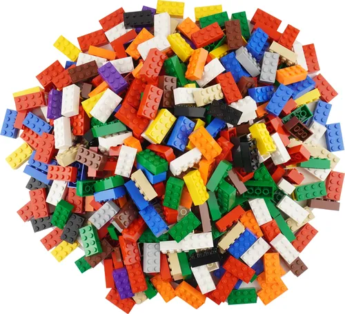 LEGO® 2x4 Steine Bausteine Gemischt Bunt - 500 Stück - LEGO® Bausteine 2x4 in bunten Farben, 500 Stück für kreatives Bauen. Perfekt für junge Baumeister, um Fantasie und Problemlösungsfähigkeiten zu fördern.