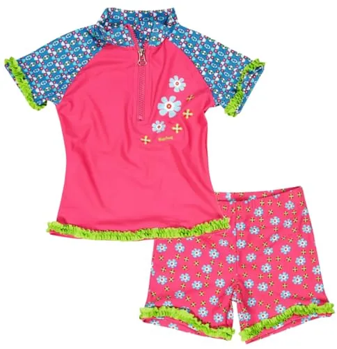 Playshoes Unisex Kinder UV-Schutz Bade-Set - Zweiteiliges Schwimmshirt und Badeshorts für Kinder, bietet optimalen UV-Schutz und ist ideal für Strandtage oder Freibadbesuche. Mit Windeleinsatz bis Größe 86/92 für sorgenfreies Spielen.
