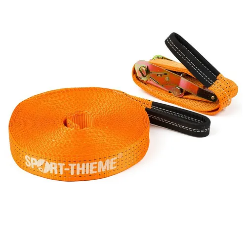 Sport-Thieme Slackline-Set mit Baumschonern - Slackline-Set für Fitness und Koordination - ideal für Indoor und Outdoor, belastbar bis 140 kg, inklusive Baumschoner und Tragetasche.